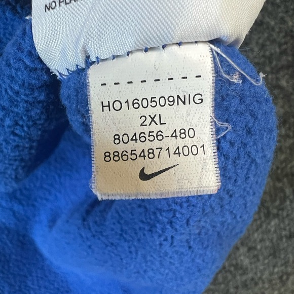 Nike Hoodie Men's 2XL Blue Double Swoosh Pullover Sweatshirt 804656-480 READ - Picture 9 of 12